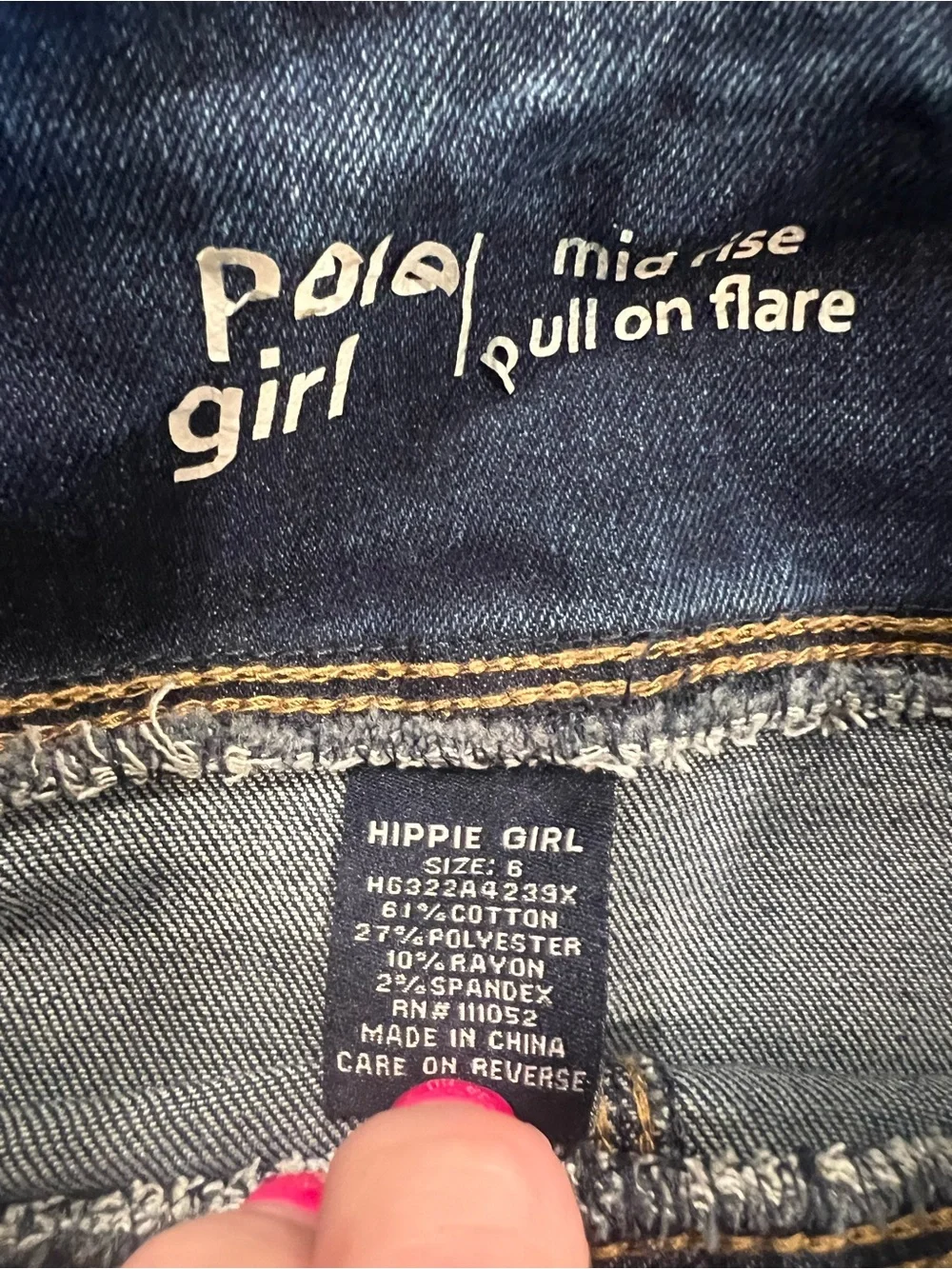 Hippie girl flare jeans 8